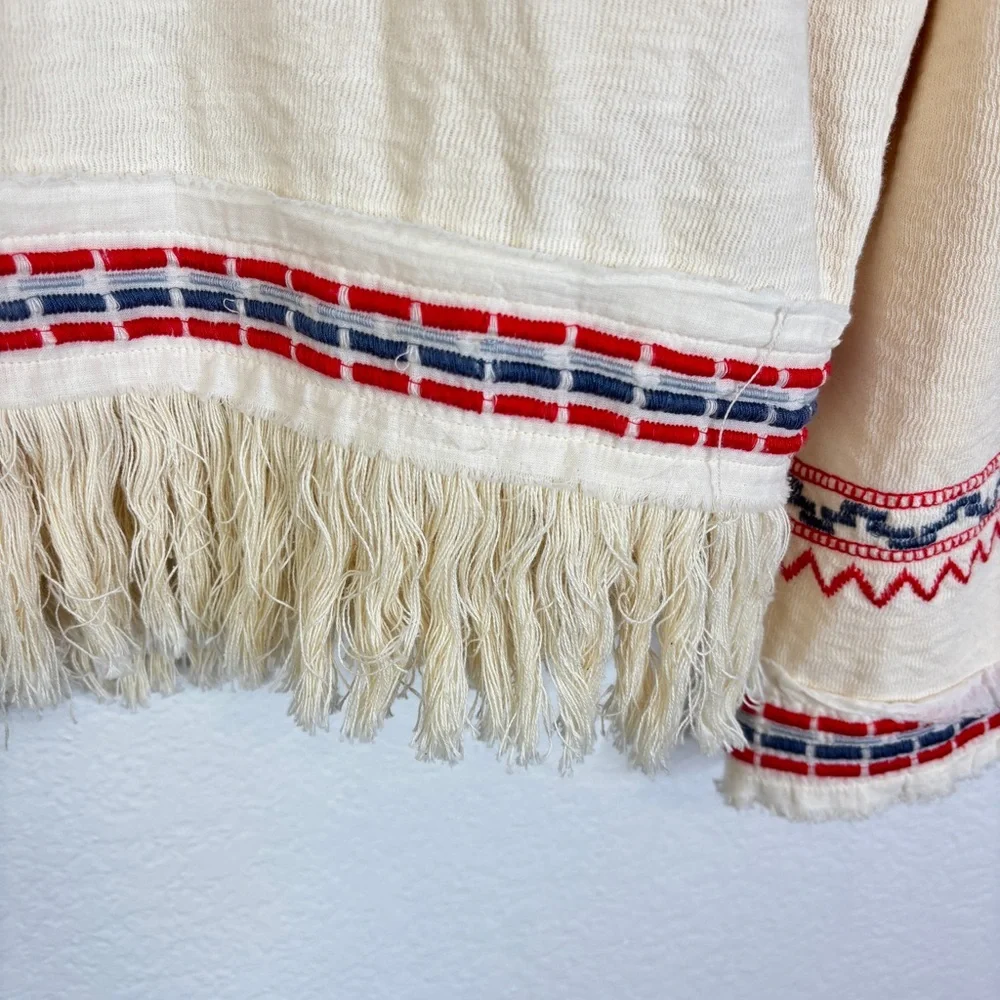 JOHNNY WAS Yatzil Embroidered Fringe Jacket in Vanilla Size L - Picture 8 of 14